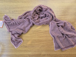 Flauschiger Kaschmir-Schal von LWH in Altrosa & Bordeaux | Handgewebt in Nepal | 65×195cm